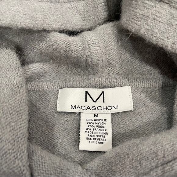 Magaschoni Wool Blend Hoodie Sweatshirt Size M in Light Gray - Picture 6 of 6